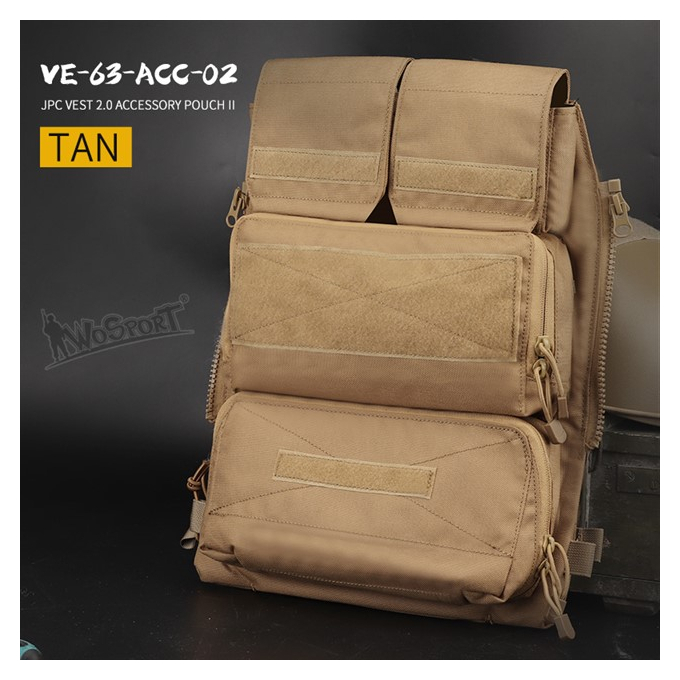 Batoh/panel typ 2 pro JPC vestu 2.0 - černý