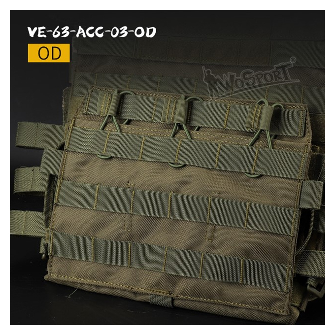 Přední platforma se sumkami pro JPC vestu 2.0 - Zelená