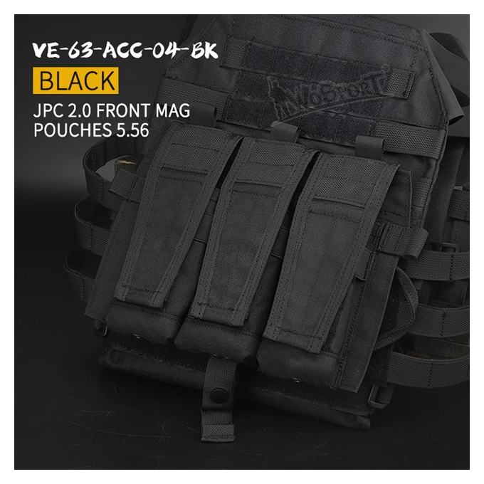 JPC vest 2.0 front accessory package 5.56 triple package - Black
