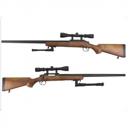 MB03D Sniper - imitace dřeva + optika + dvojnožka