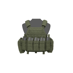Warrior DCS Plate Carrier AR15 open, OD