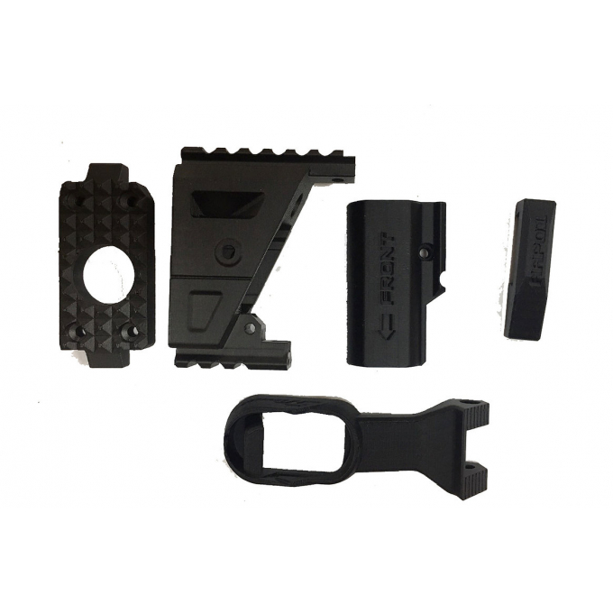 SRU Airsoft AAP01 Custom Part for PDWK, Black