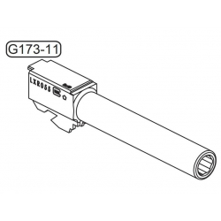 Vnější hlaveň ocelová pro GHK Glock 17 ( G173-11 )