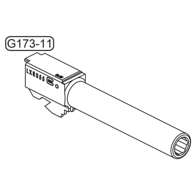 Vnější hlaveň ocelová pro GHK Glock 17 ( G173-11 )