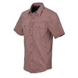 Covert Concealed Carry Short Sleeve Shirt - Dirt Red Checkered