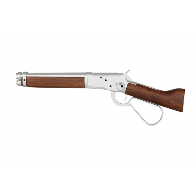A&K 1873 Gas Gun (Real Wood) Rifle Replica - silver