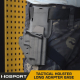 Tactical Holster Long Adapter Base - Black