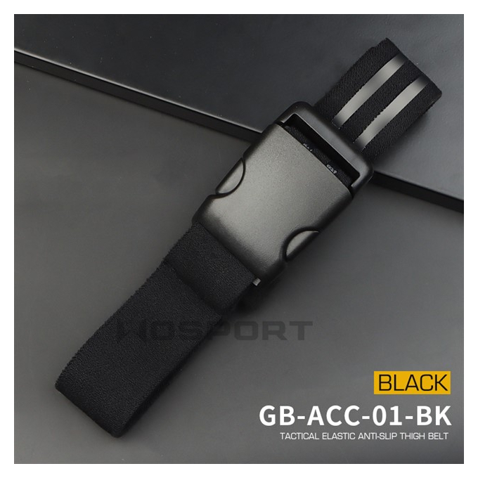 Tactical Elastic Anti-slip Thigh Belt - BLACK