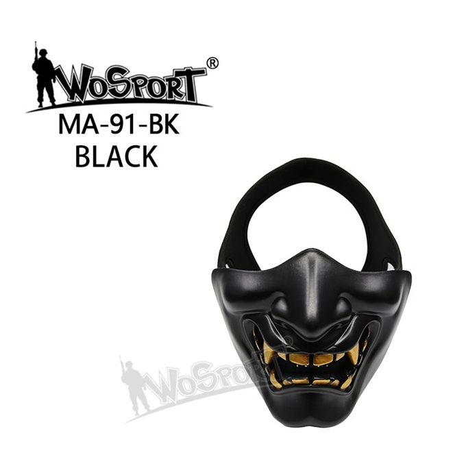 WoSporT devil/Samurai mask - Blue