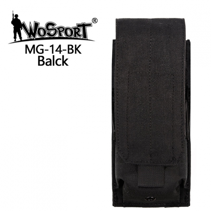 WST MOLLE AR15 / M4 Single Magazine Closed Pouch – Black