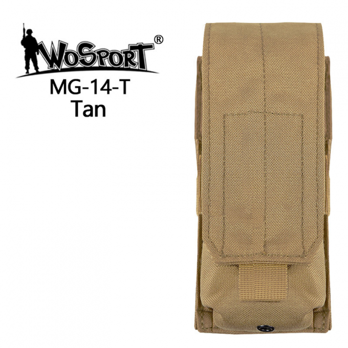 WST MOLLE AR15 / M4 Single Magazine Closed Pouch – Tan