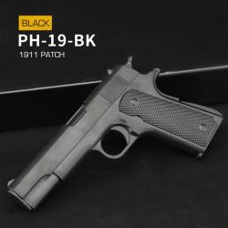 WST 3D gumová nášivka pistole 1911 Patch – Černá