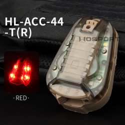 Světlo na helmu signální poziční - pískové/červené