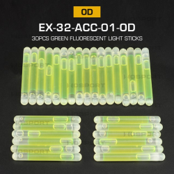 Fluorescent mini lightsticks - Green - 30PCS