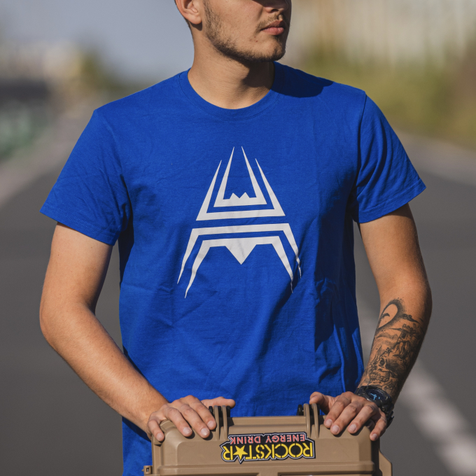 T-Shirt ANAREUS Spider logo - BLUE