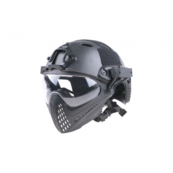 Wosport Pilot Mask ( Fast Helmet Adapter Version / Black)