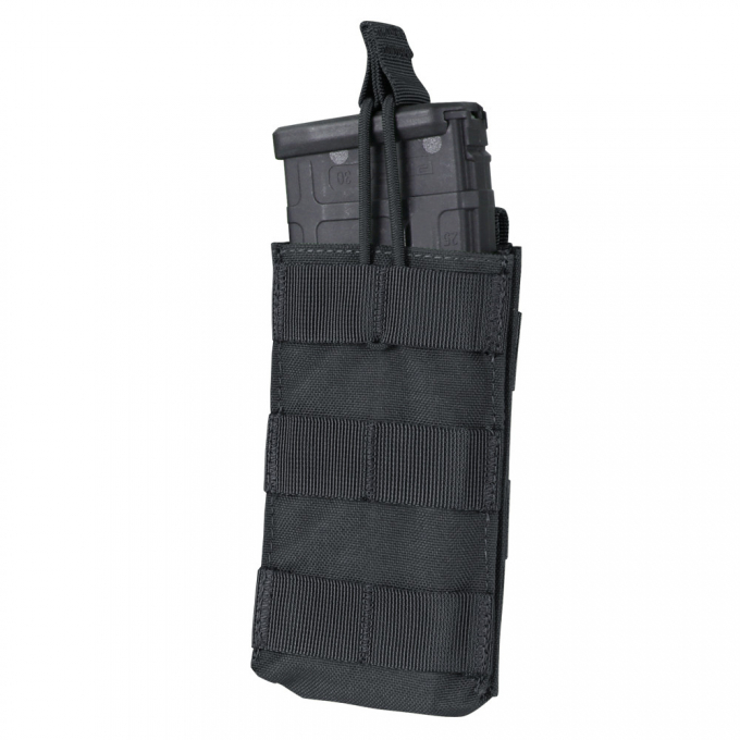 Single Open-Top M4 Mag MOLLE Pouch Black