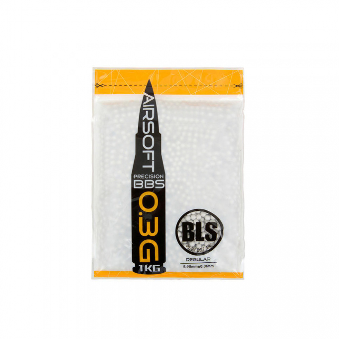 BLS PRECISION Airsoft Pellets 0.30g, 3300 BBs (Bag) - White