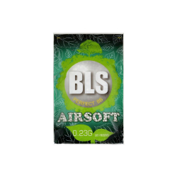 BLS airsoftové kuličky BIO 0,23g, 4300 BBs (sáček) - Bílá