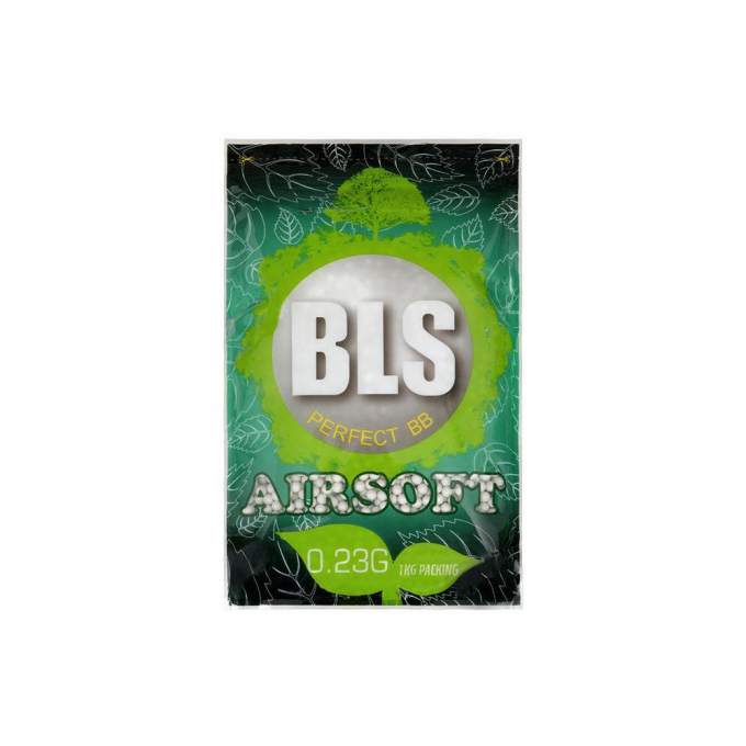 BLS airsoftové kuličky BIO 0,23g, 4300 BBs (sáček) - Bílá