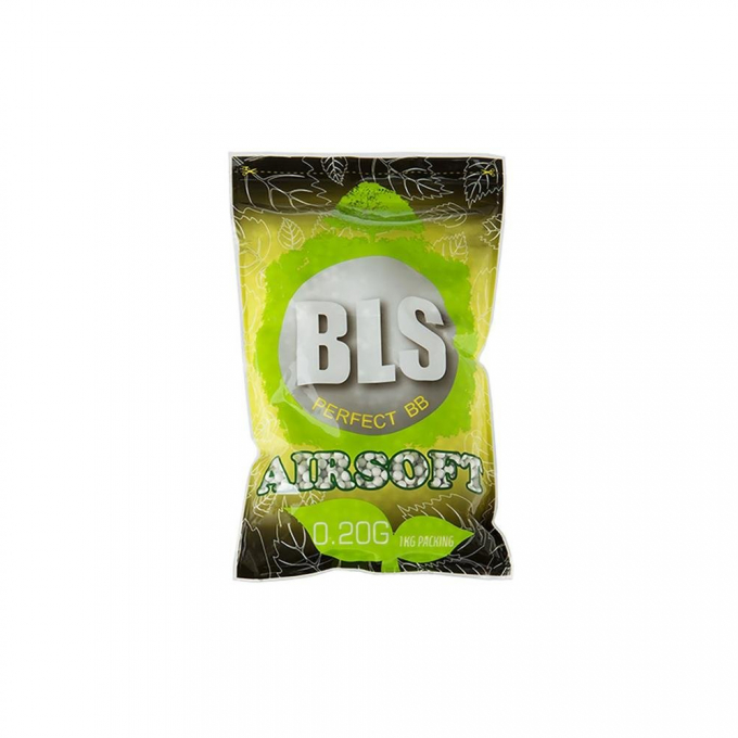 BLS airsoftové kuličky BIO 0,20g, 5000 BBs (sáček) - Bílá