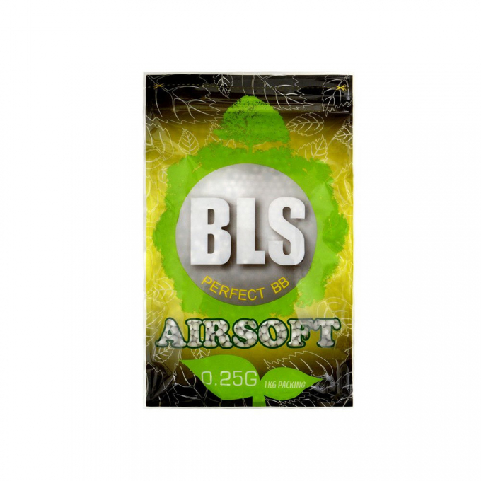 BLS BIO Airsoft Pellets 0.25g, 4000 BBs (Bag) - White