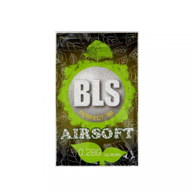 BLS BIO Airsoft Pellets 0.28g, 3500 BBs (Bag) - White