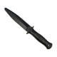 ESP Plastic Training Knife, Pointed Tip (Hard) - Black