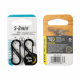 S-BINER® STAINLESS STEEL DUAL CARABINER (2pcs), black - size 1