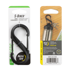 S-BINER® PLASTIC DUAL CARABINER, black - size 4