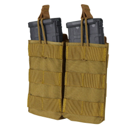 Double Open-Top M4 Mag Pouch MOLLE COYOTE
