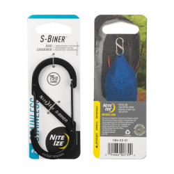 S-Biner® Stainless Steel Dual Carabiner, black - size 4