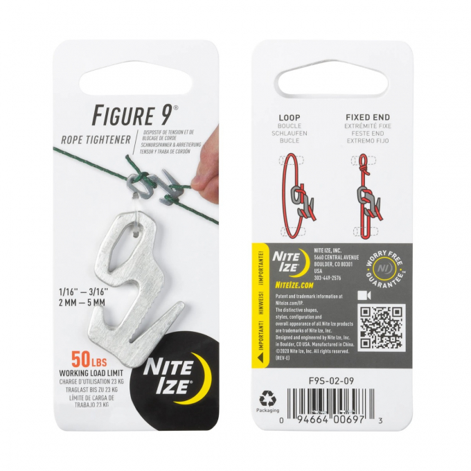 Figure 9® Rope Tightener, silver - small