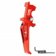 CNC Aluminum Advanced Trigger (Style E) (Red) for M16 AEG Series