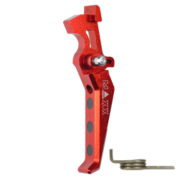 CNC Aluminum Advanced Speed Trigger (Style E) (Red) for M16 AEG Series