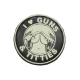 3D gumová nášivka I LOVE GUNS AND TITTIES Patch - Čierna / biela