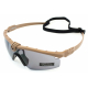 NUPROL Safety Glasses BATTLE PRO'S, Smoked Lens - Tan