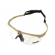 NUPROL Safety Glasses BATTLE PRO'S (with Insert), Clear Lens - Tan