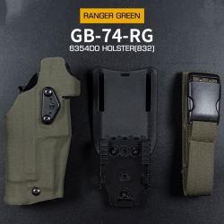 Pouzdro s pojistkou 6354 DO pro Glock 17 se svítilnou - Ranger Green