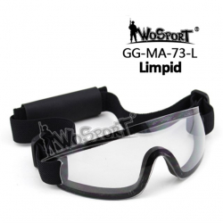 Adjustable TACTICAL&nbsp;Goggles MA-73, Black - Clear