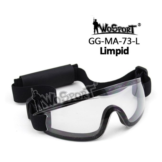 Adjustable TACTICAL Goggles MA-73, Black - Clear