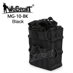 MOLLE Open Double M4 magazine storage bag/Pouch - Black