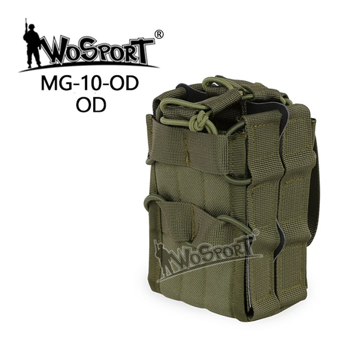 WST MOLLE DOUBLE BAG Pouch for 2 Rifle Magazines – Green