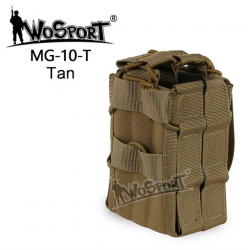MOLLE Open Double M4 magazine storage bag/Pouch - TAN