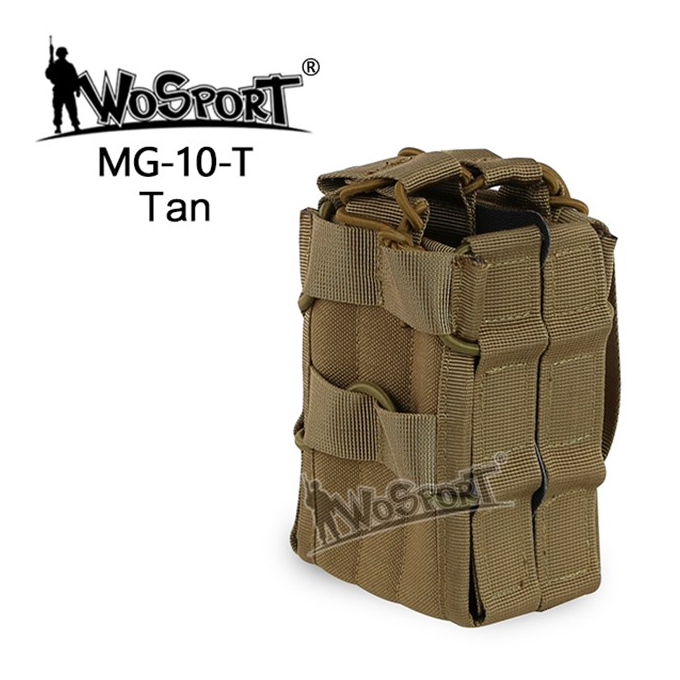 Sumka Double MOLLE na dva zásobníky M4/M16 otevřená - písková