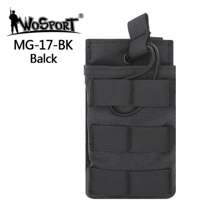 Sumka Single MOLLE na zásobník G36 otevřená - černá