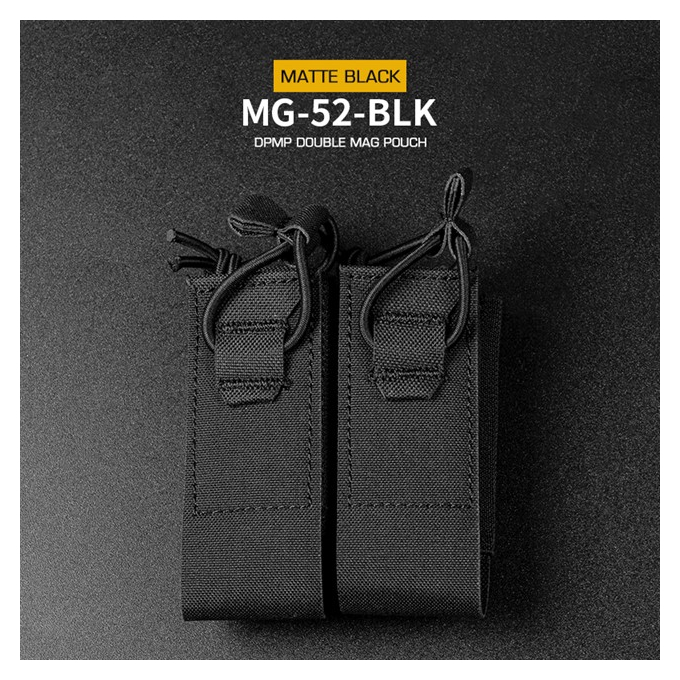 DPMP Double MOLLE sumka na dva 9mm pistolové zásobníky - černá