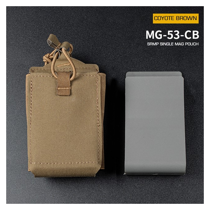SRMP MOLLE Open Single M4 magazine storage bag/Pouch - Coyote
