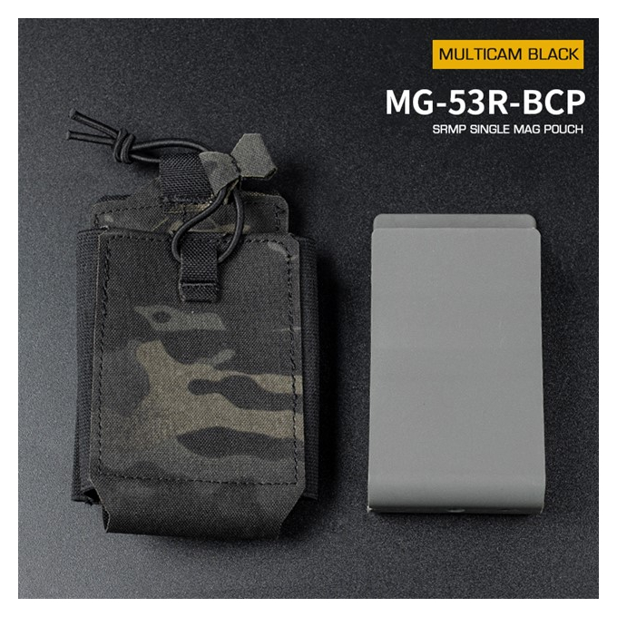 SRMP sumka Single MOLLE na zásobník M4/M16 otevřená - MC Black