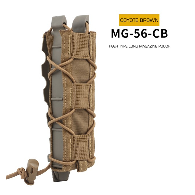 Tiger Type Long Magazine Pouch for MP5 - coyote